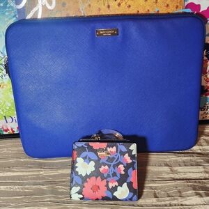 Kate Spade Storybook Floral Bifold Wallet & Laptop Case Bundle